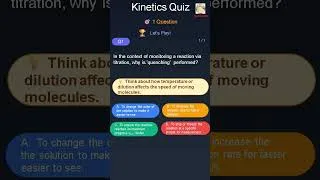 Miniature : Chemical Kinetics Quiz: Time Tracking of Reactions #ChemicalKinetics #ChemistryQuiz