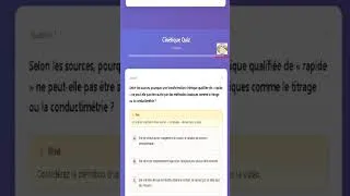 Miniature : Quiz 1: Suivi  temporel d'une transformation chimique