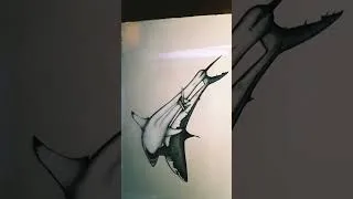 Miniature : Great White sharks mating unique picture in the world ! Unique drawing by Elran Valceka