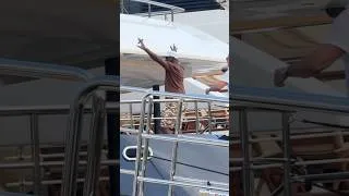 Miniature : the GOAT Michael Jordan Happy to get back to his M'Brace luxury yacht #jordan #nba #goat #superstar