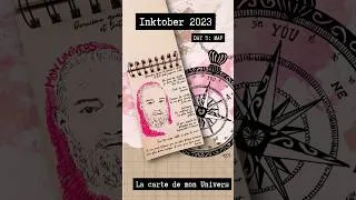 Miniature : la Carte de mon Univers, portrait et poème par Enamoroo - Inktober 2023 Day 5, Map