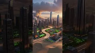 Miniature : Mégalopole Futuriste dans le Désert  Transformation Réaliste Spectaculaire