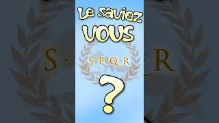 Miniature : Mais ça veut dire quoi SPQR ? 🤔 #lesaviezvous #anecdote #rome #histoire #asterix