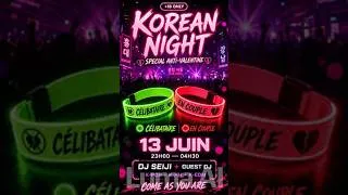 Miniature : Soirée coréenne anti-Saint-Valentin sur Paris #kpop #kpopfrance #khiphop #soirée #culturecoréenne