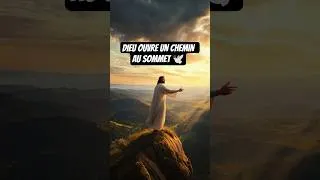 Miniature : 👉 Dieu ouvre un chemin au sommet ⛰️✨ #foi #bible #jesus