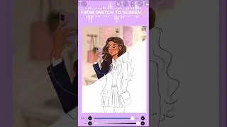 Miniature : ✨From sketch to screen of my OC #shorts #shortvideo