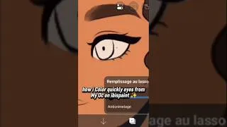 Miniature : How i color quickly eyes from my OC on #ibispaintx #shorts