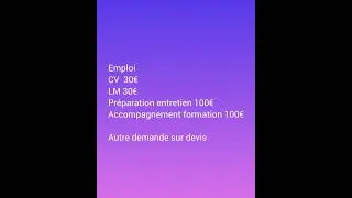 Miniature : Tarif prestation