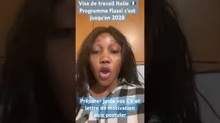 Miniature : Programme flussi visa de travail Italie 🇮🇹 ne finit pas maintenant #videoviral #motivation