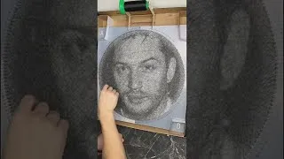 Miniature : Un portrait incroyable en fils : découvrez ma technique et devinez l’acteur célèbre !