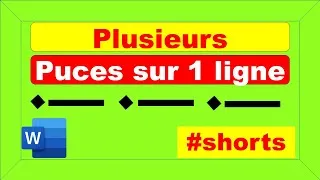 Miniature : Plusieurs Puces dans une seule ligne Microsoft Word
