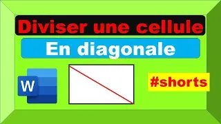 Miniature : Diviser une cellule de tableau en diagonale dans Microsoft Word #shorts
