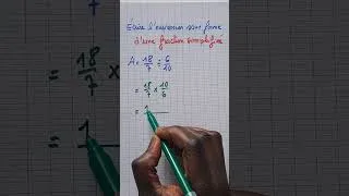 Miniature : Brevet de maths - Division de fractions et simplification