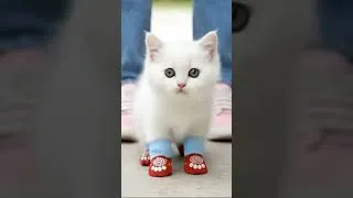 Miniature : Le chaton Kéfir part se promener en chaussettes #shorts #chaton #pourlesenfants