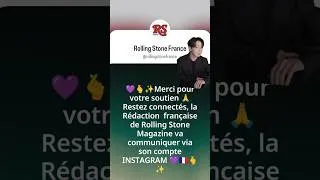 Miniature : Rolling Stone Magazine France⌛  #instagram #rollingstonemagazine 🇫🇷💜BTS #parisfrance #btsarmy #방탄소년단