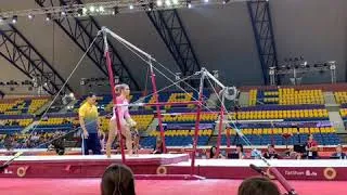 Miniature : Jade Barbosa - bars - podium training DOHA
