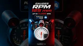 Miniature : RPM Gauges (125mm) for SimHub Simracing 🏁 #simracing #simhub #simrig