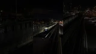 Miniature : La ligne 1 sur le pont de Neuilly de nuit #ratp #metro #mp05 #idfm