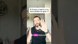 Miniature : 5 choses à bannir si tu veux perdre du gras 🔥 #pertedepoids