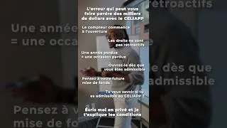 Miniature : Voici l'Erreur qui Peut Te Faire Perdre des Milliers de Dollars avec le CELIAPP