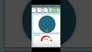 Miniature : Tableau de bord comptabilité fournisseur avec graphiques à jauge et secteur