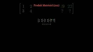 Miniature : Calcul et Produit Matriciel  2x2 #maths #mathematics #fonction #puzzle #algebra #matrix