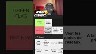 Miniature : ASMR • TIER-LIST GREEN FLAG ET RED FLAG !  #asmr #asmrfrançais #triggersforsleep #gaming