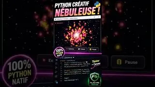 Miniature : J'ai codé une NÉBULEUSE interactive en Python ! 🌌✨ #shorts #python #pythoncode #pythonAnimationCode