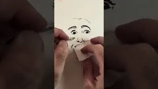 Miniature : Astuce pour bien positionner les yeux dans un dessin de portrait au bic #drawing