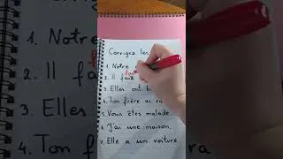 Miniature : corrigez les phrases #français #frances #french #frenchlanguage #learnfrench #apprendrelefrancais