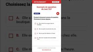 Miniature : TCF (Test de connaissance du français) Compréhension orale B1 (9) #francaisfacile #learnfrench