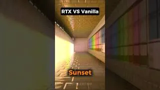 Miniature : Minecraft Bedrock RTX VS Vanilla Normal #minecraft #rtx #shorts