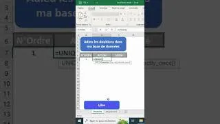 Miniature : Extraire ses données sans doublons d'une Base de données Excel  #excel #exceltricks