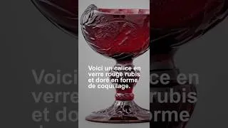 Miniature : Calice rouge rubis en or
