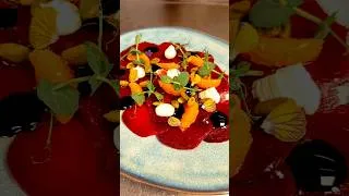 Miniature : Carpaccio Betrave suprême clémentine cheese crème balsamique pistache #artculinaire #yummy #homemade
