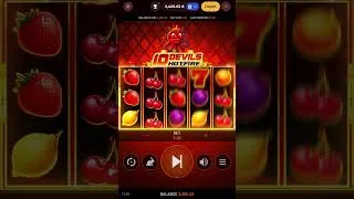 Miniature : Gameplay jeu slots 10 Devils Hot fire de Novomatic #slot #novomatic #jeux enligne #10devilshotfire
