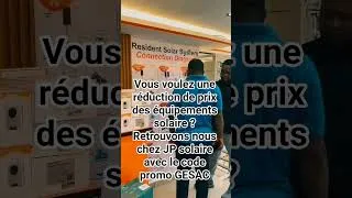 Miniature : Tu veux des équipements solaire à un bon prix? viens avec le code promo GESAC, profite de réduction