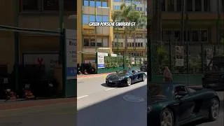 Miniature : Green Porsche CARRERA GT in Monaco 😳 #porsche #carreragt #luxe #luxury #cars #supercars