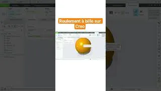 Miniature : Roulement à bille sur Creo Parametric #3dmodelingsoftware #creoparametric #cad #roulement