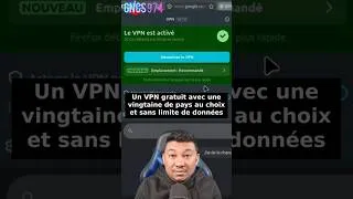 Miniature : Un VPN gratuit avec une vingtaine de pays au choix sans limite de données ! #vpn #firefox #gratuit