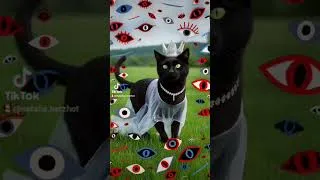 Miniature : Чёрный кот идёт по своим делам.#cats