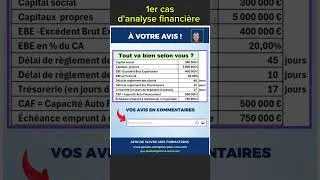 Miniature : cas analyse financière #gestion #comptabilite #finance #analysefinancière