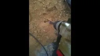 Miniature : Tranchées d'évacuation, essai perforateur Technic