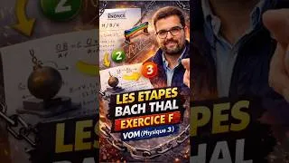 Miniature : LES ETAPES BACH THAL EXERCICE F VOM (Physique 3)  #education #physiquechimie #university