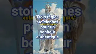 Miniature : Trois règles stoïciennes pour un bonheur authentique. #stoicism #motivation #shortvideo