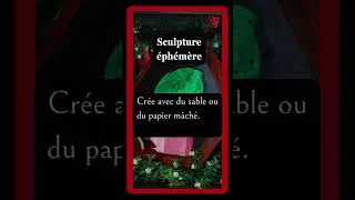 Miniature : Sculpture éphémère | Art-thérapie |