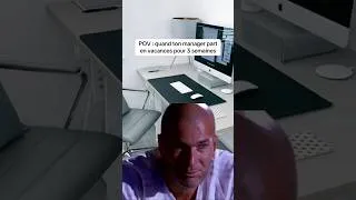 Miniature : On a trouvé le manager dont tout le monde attendait la prise de poste 🤝 #travail #manager #zidane