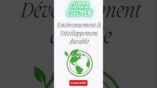 Miniature : Quiz citoyen : Environnement et développement durable ! #education #canicule #ecologie #culture