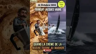Miniature : 31 Octobre 1993 : Les navigateurs de la 1ère transat Jacques Vabre affrontent de gros grains