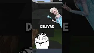 Miniature : Quand un abonné te chante la Reine des Neiges en plein live ☠️ #shorts #minecraft #humor